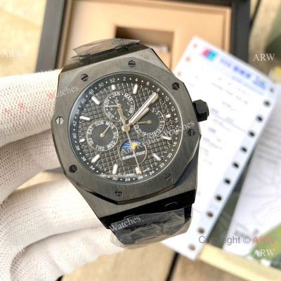 All Black Audemars Piguet Royal Oak Perpetual Calendar Watch-Best Fake Audemars Piguet Watch